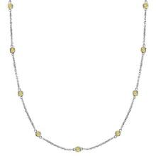 Fancy Yellow Canary Station Necklace 14k White Gold (3.00ct)