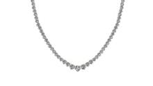 Certified 5.63 Ctw SI2/I1 Diamond 14K Yellow Gold Necklace