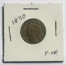 1890 Liberty V Nickel VF