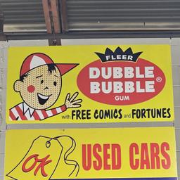 Fleer Dubble Bubble Gum Metal Sign