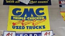 Gmc triple check used trucks metal sign