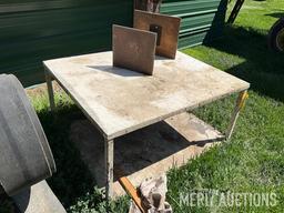 37in. x 43in. x 21in. Metal table
