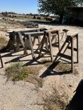 LOT OF WOODEN SAW HORSES
