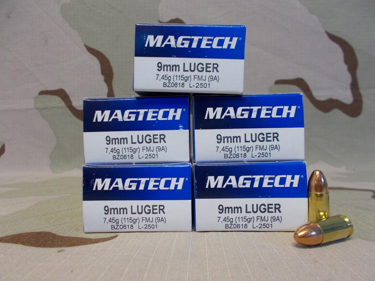 Magtech 9mm 115gr FMJ 250ct