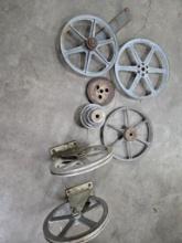 Metal Cart Wheels and Pulleys