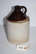 Pottery Jug, Brown/White