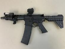 AMERICAN TACTICAL AR15 5.56 SEMI AUTO PISTOL WITH FLASHLIGHT AND LASER