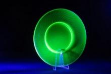 Uranium Glass Optic Swirl Plate