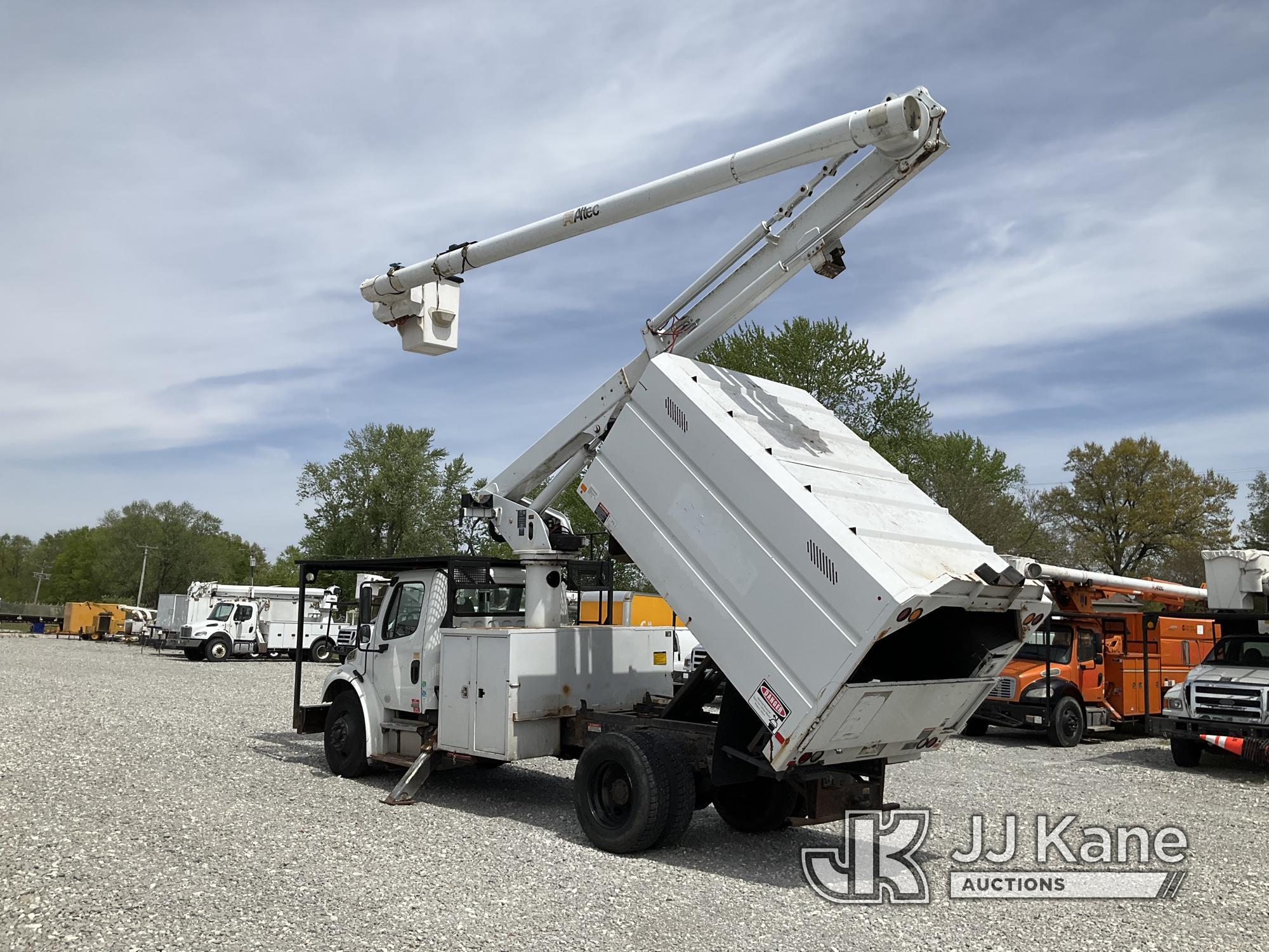 (Hawk Point, MO) Altec LRV55, Over-Center Bucket Truck mounted behind cab on 2011 Freightliner M2 10