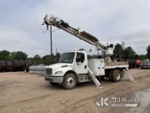 (Cypress, TX) Altec DC47-TR, Digger Derrick rear mounted on 2018 Freightliner M2 106 Flatbed/Utility