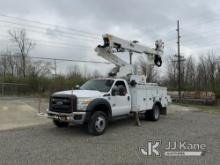 Altec AT40M, Articulating & Telescopic Material Handling Bucket Truck mounted behind cab on 2016 For