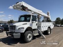 Altec TA55, Articulating & Telescopic Material Handling Bucket Truck mounted behind cab on 2015 Frei