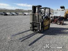 1997 Yale GLC050 Solid Tired Forklift, 5,000 Lb. Missing LPG Tank Jump To Start, Runs & Moves