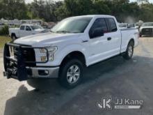 2015 Ford F150 4x4 Extended-Cab Pickup Truck Duke Unit) (Runs & Moves) (Jump To Start, Check Engine 