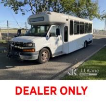 2012 Chevrolet Express G4500 Bus Run & Moves) (Worn Rear Driver Side Tire, Missing Emissions Label, 