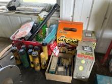 LIGHTS, CAR CARE KIT, CLEANERS