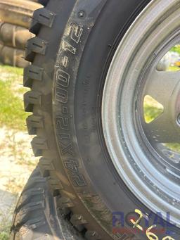 Lot of 2 Unused Wheels and Tires 24x12-12