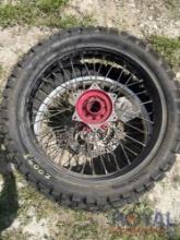 Lot of 2 Used Dirtbike Wheels and Tires