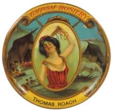 Advertising Gypsy Hosiery Tip Tray, litho on metal by the H.D. Beach Co.-Co