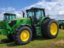 2022 John Deere 6155M MFWD Tractor, s/n 1L06155MLNG145771: C/A, Rear Duals,