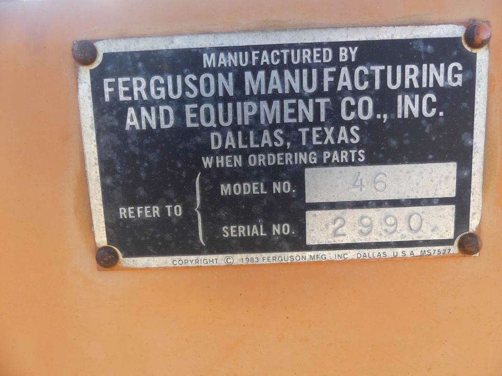 Ferguson 46 Steel Wheel Roller, s/n 2990 (Salvage): Injector Pump Rebuilt b