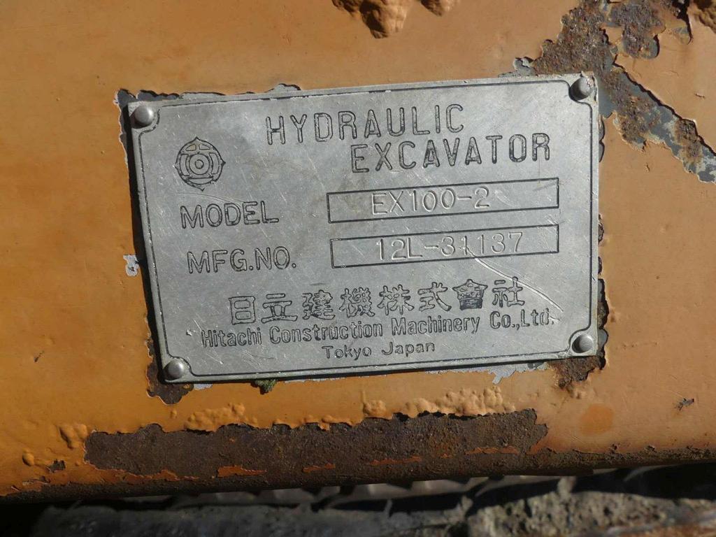 Hitachi EX100-2 Excavator, s/n 12L-31137 (Salvage): A/C, Manual Thumb, Mete
