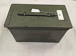 60 ROUNDS OF .50 BMG LOOSE BRASS AMMO IN SUMMIT METAL MILITARY AMMO BOX - M