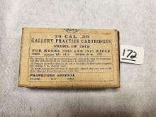 (20) GALLERY PRACTICE CARTRIDGES 30 CAL MODEL 1919 FOR 1903 AND 1917 RIFLE F