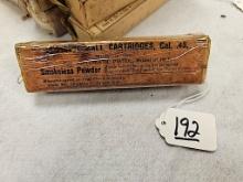 (20) PISTOL BALL CARTRIDGES 45 CAL MODEL 1911 FRANKFORD ARSENAL