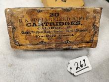 (20) SPRINGFIELD RIFLE CARTRIDGES CAL 45/70 FRANKFORD ARSENAL 1876