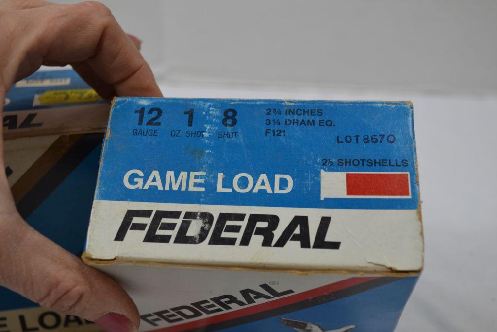 Federal Game Load, 25 Shells, 12ga, 2 3/4", 1oz, 8 Shot, 2xbid