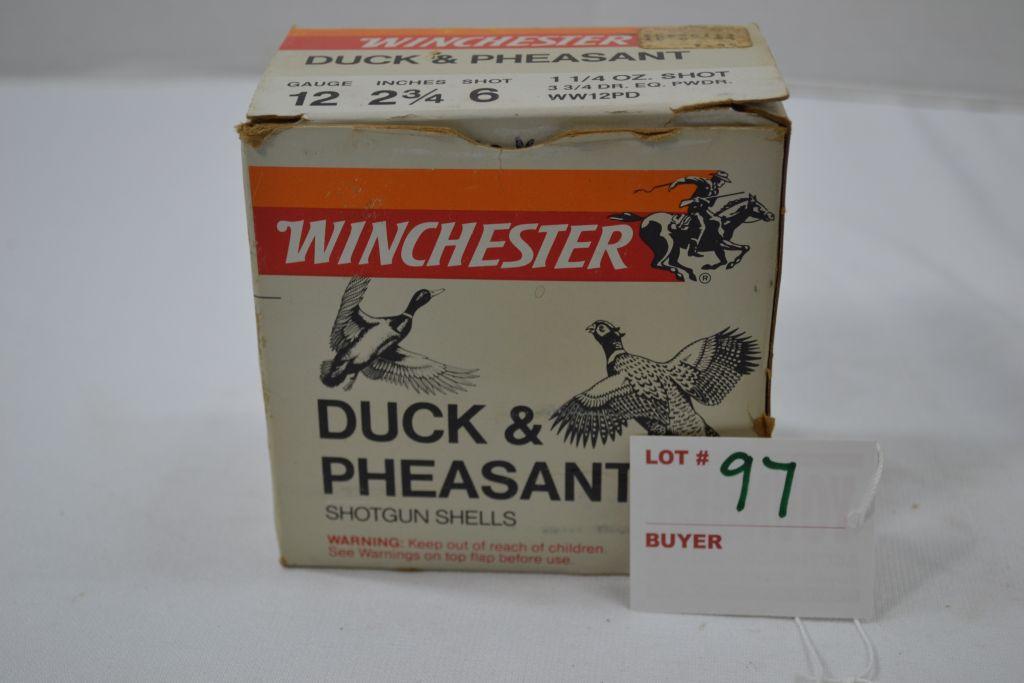 Winchester Duck and Pheasant 25 Shells, 12ga, 2 3/4", 6 Shot
