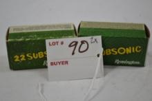 Remington 22 Subsonic 22LR Ammo, 50 Rounds Hollow Point 2xbid