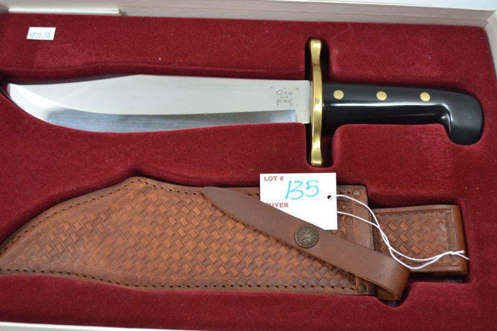 Case XX Hunter Bowie Knife; w/Leather Sheath 9-1/2" Blade; NIB