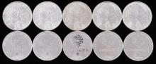 10 SILVER BUFFALO 1 OZT ROUNDS UNCIRCULATED
