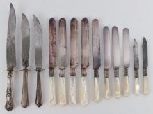 KNIFE LOT 13  LANDERS FRARY & CLARK & SILVER SET