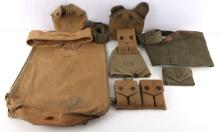 LOT 4 WWII US ARMY AMMO POUCHES BELTS & FIELD GEAR