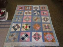 HANDMADE COUNTRY QUILT  62 X 79