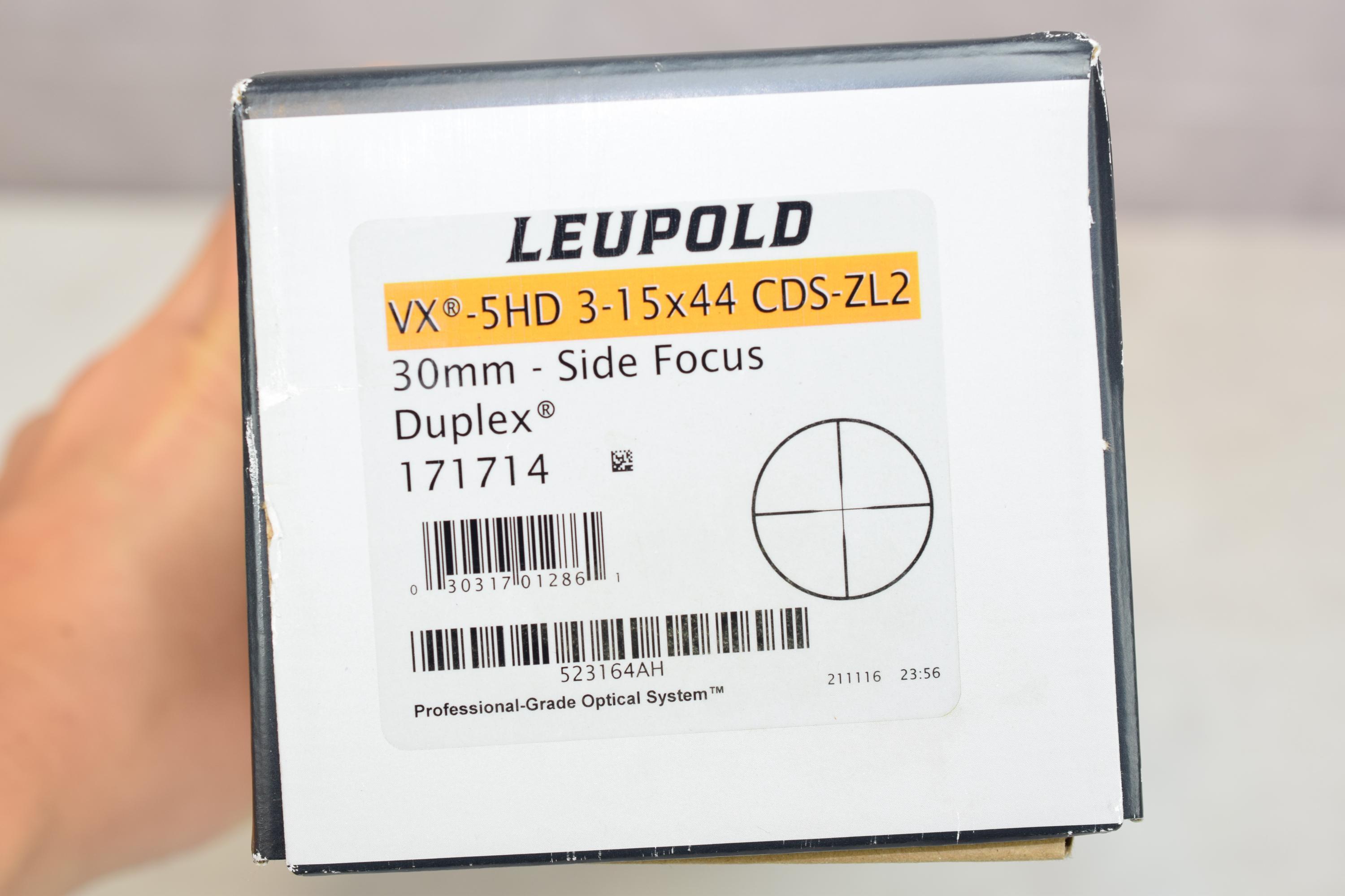 Leupold  VX-5HD 3-15X44 CDS-ZL2  30mm   3-15 X 44mm