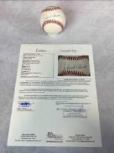 Hank Aaron Signed National League Baseball - Full JSA Letter