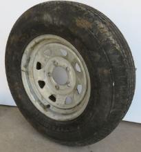 spare 13" 5 lug trailer tire and galvanized rim  Radial ST-100 Tire & Rim (ST175/80R13)