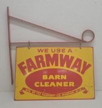 DST, Farmway Barn Cleaner Sign, With Hanging Bracket.
