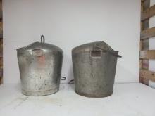 2 Metal Milk  Buckets