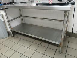 48' All Stainless Steel Work Top Table / Stainless Steel Table (NO CONTENTS)