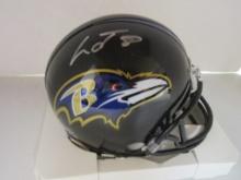 Lamar Jackson of the Baltimore Ravens signed autographed mini football helmet AAA COA 616