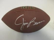 Jim Brown of the Cleveland Browns signed autographed brown full size football PAAS COA 916