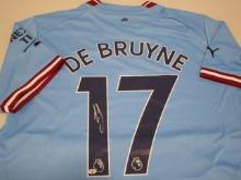 Kevin De Bruyne of Manchester City signed autographed soccer jersey PAAS COA 404