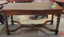 NEW Indonesia Hand Carved Mahogany Desk 61"