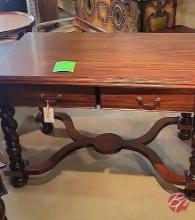 Indonesia Hand Carved Mahogany Desk Asis With
