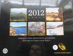 2012- American The Beautiful Quarter Uncirculated Coin Set